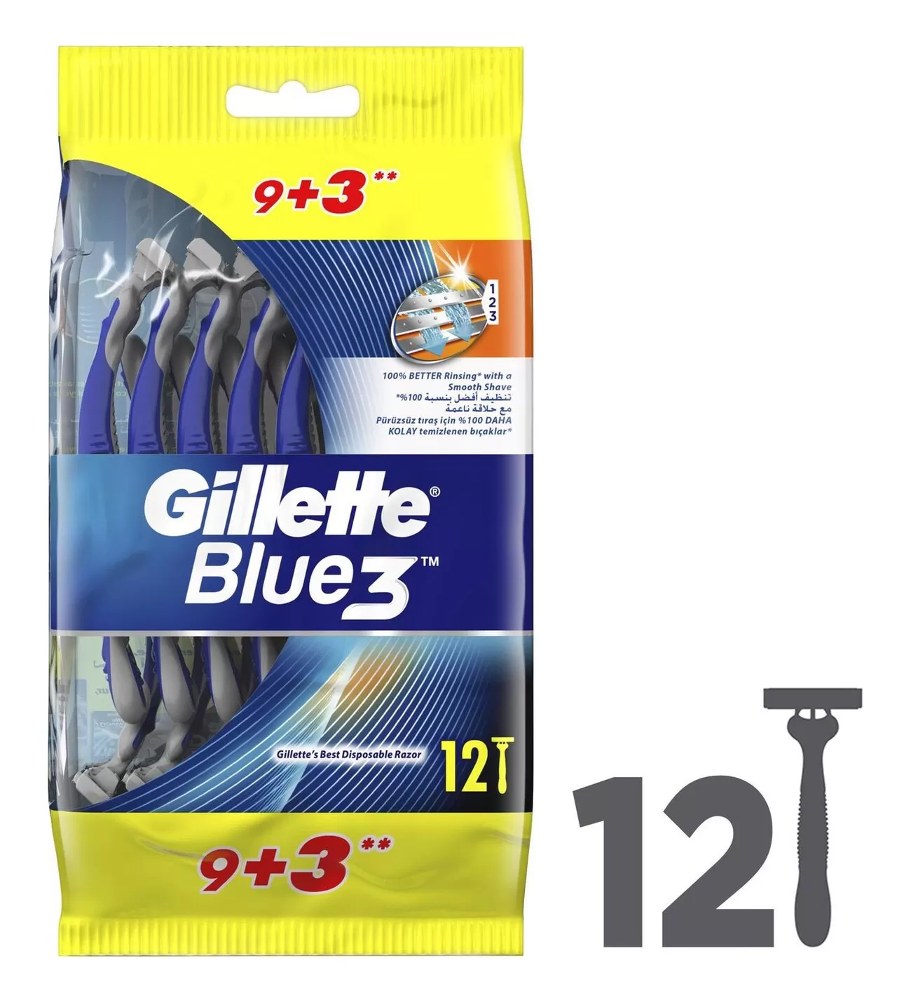 Gillette Blue 3 Comfort Tıraş Bıçağı 12 Adet