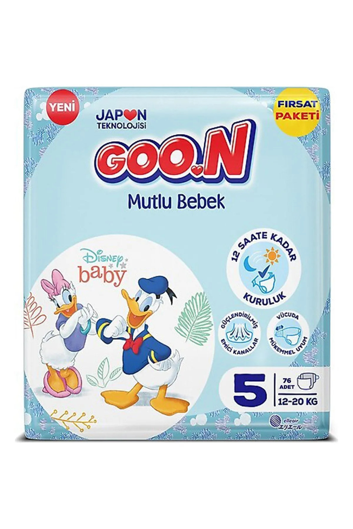 Goon Mutlu Bebek Fırsat Paketi Bebek Bezi 5 Beden 76x2 152 Adet