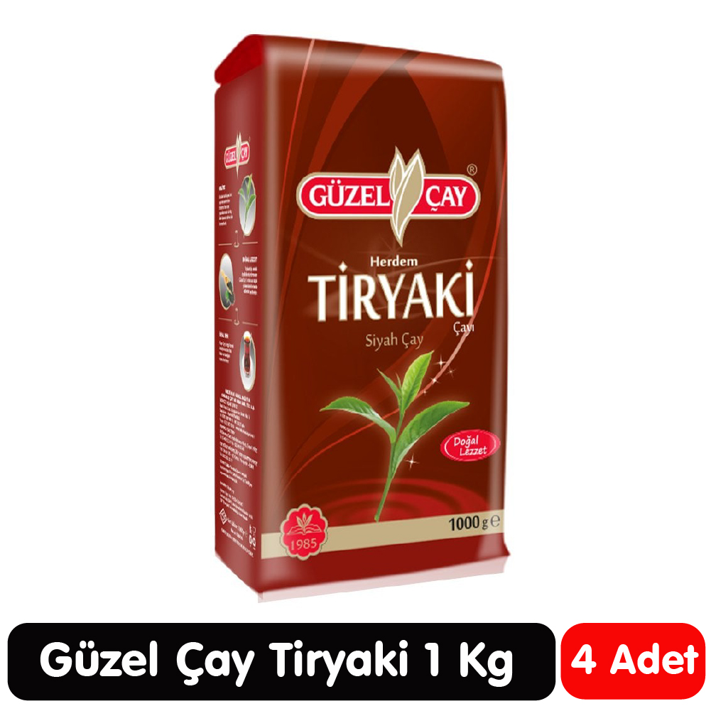 Güzel Çay Tiryaki Siyah Çay 1 Kg 4 Adet