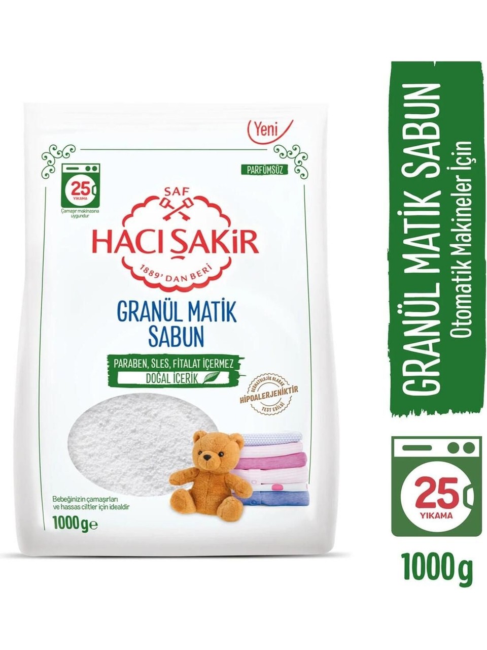 Hacı Şakir Granül Matik Sabun 1000 Gr