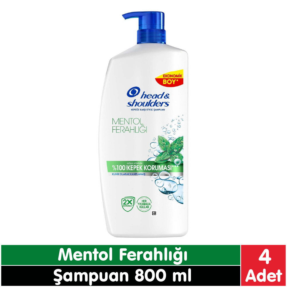 Head&Shoulders Mentol Ferahlığı Şampuan 800 Ml 4 Adet