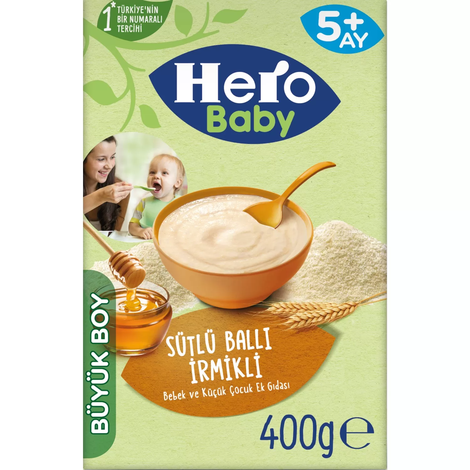 Hero Baby Sütlü Ballı İrmikli Kaşık Mama 400 gr 2'li Paket