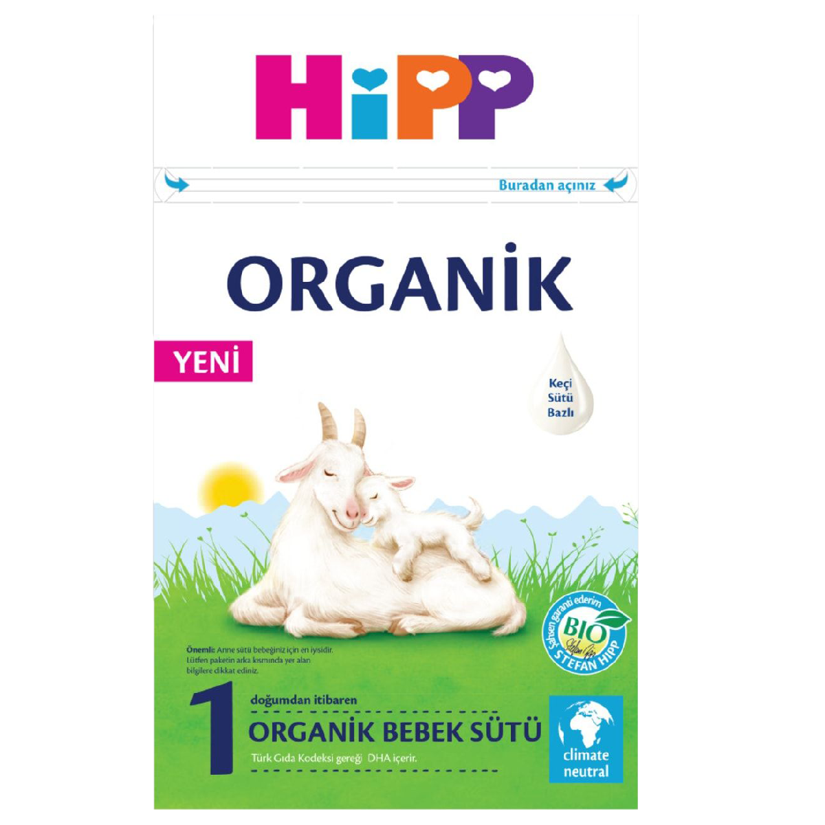 Hipp 1 Organik Keçi Sütü Bazlı Bebek Sütü 400 gr