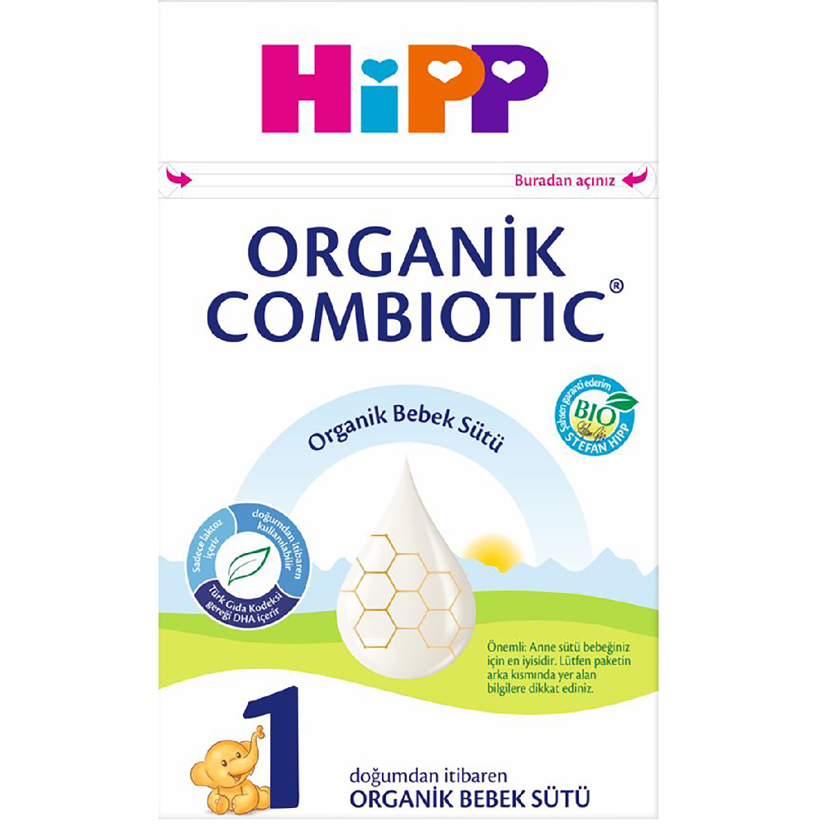 Hipp Organic Combiotic Bebek Sütü 1 Numara 800 gr