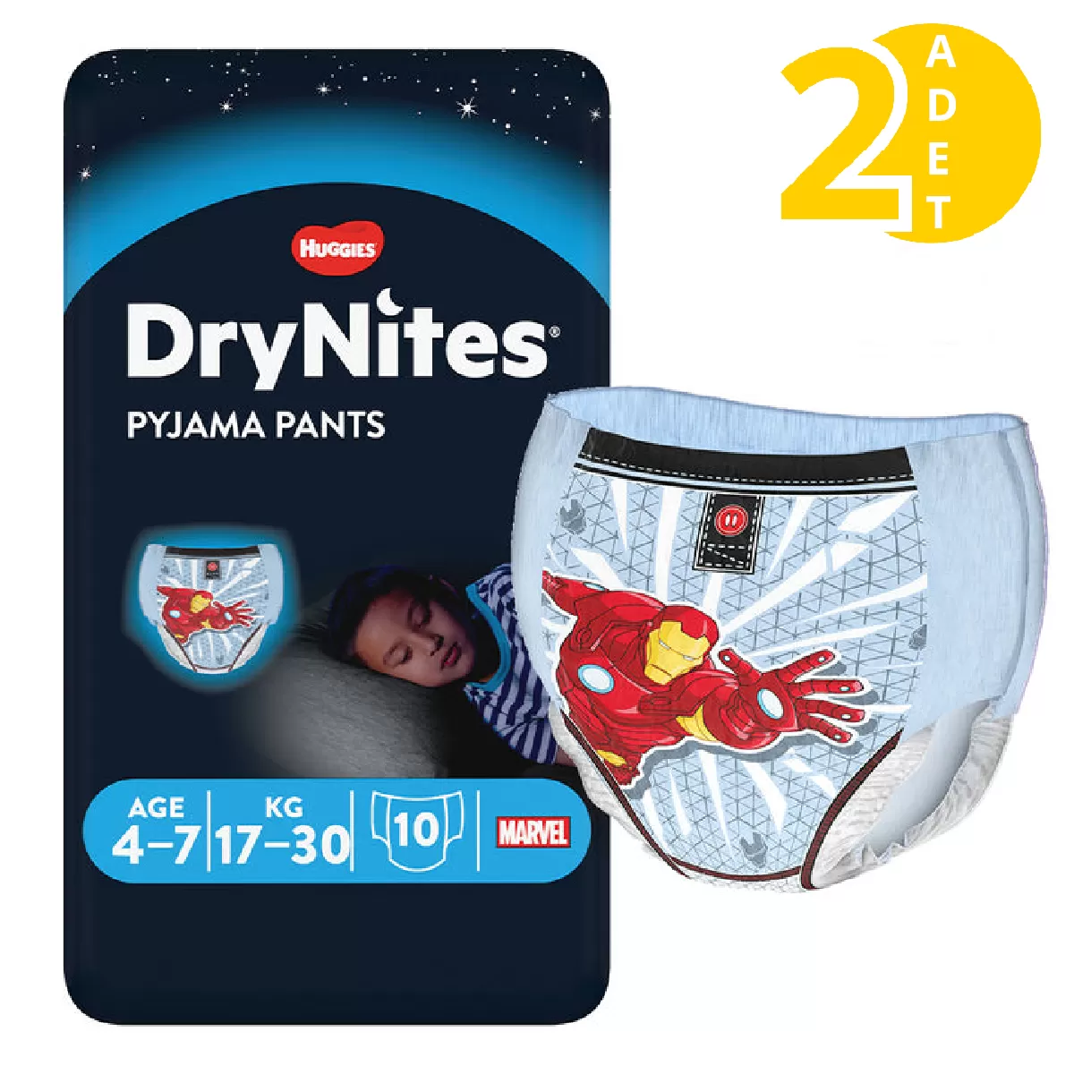 Huggies Drynites  Erkek  4-7 Yaş 17-30 Kg  20 Adet Emici Gece Külodu