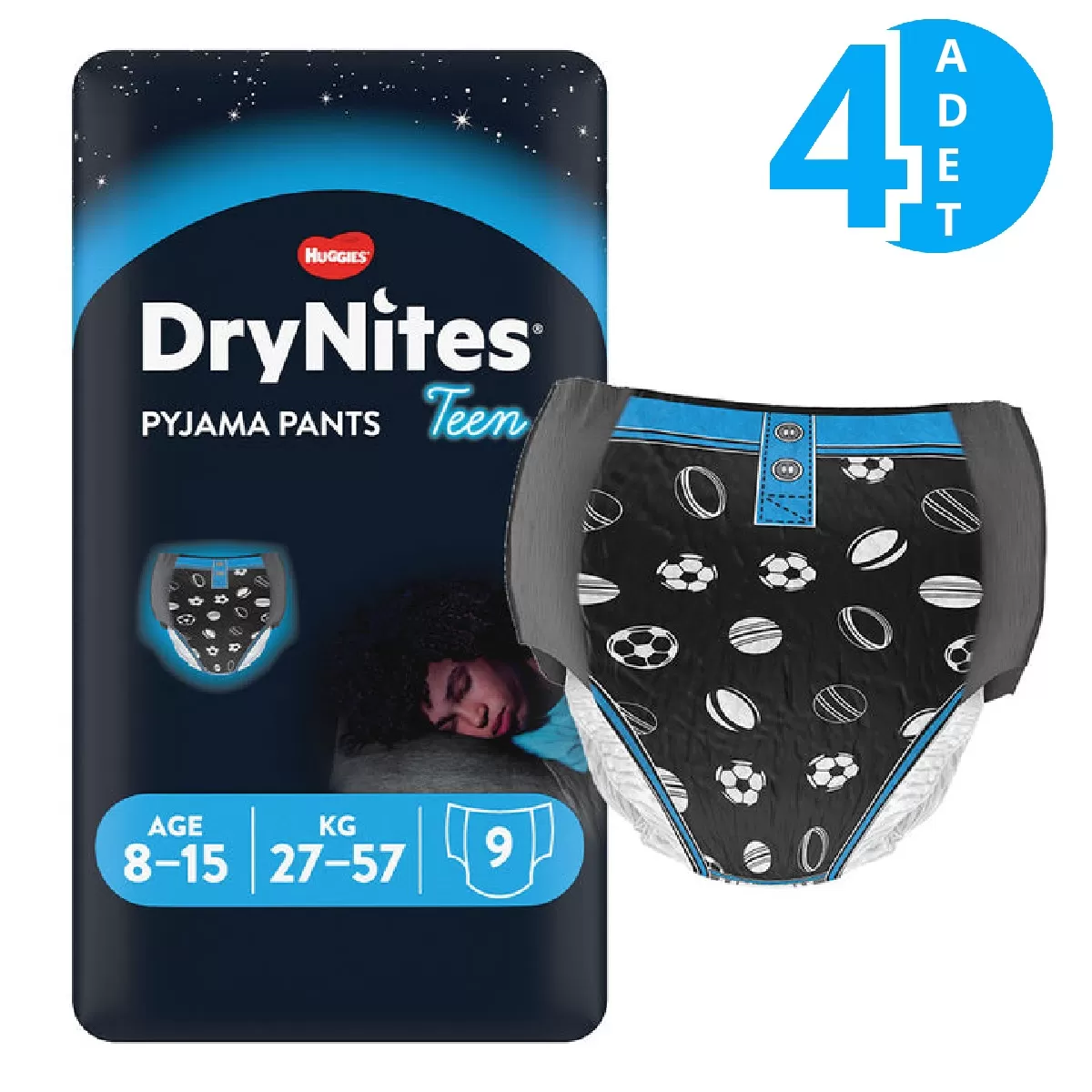 Huggies Drynites Erkek 8-15 Yaş 27-57 Kg 36 Adet Emici Gece Külodu