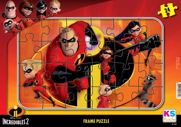Incredibles 2 Frame Puzzle 24 Parça