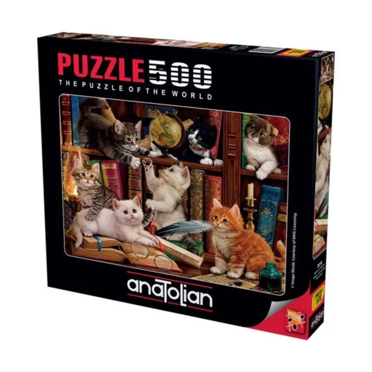 Kediler ve Kitaplar 500 Parça Puzzle - Anatolian