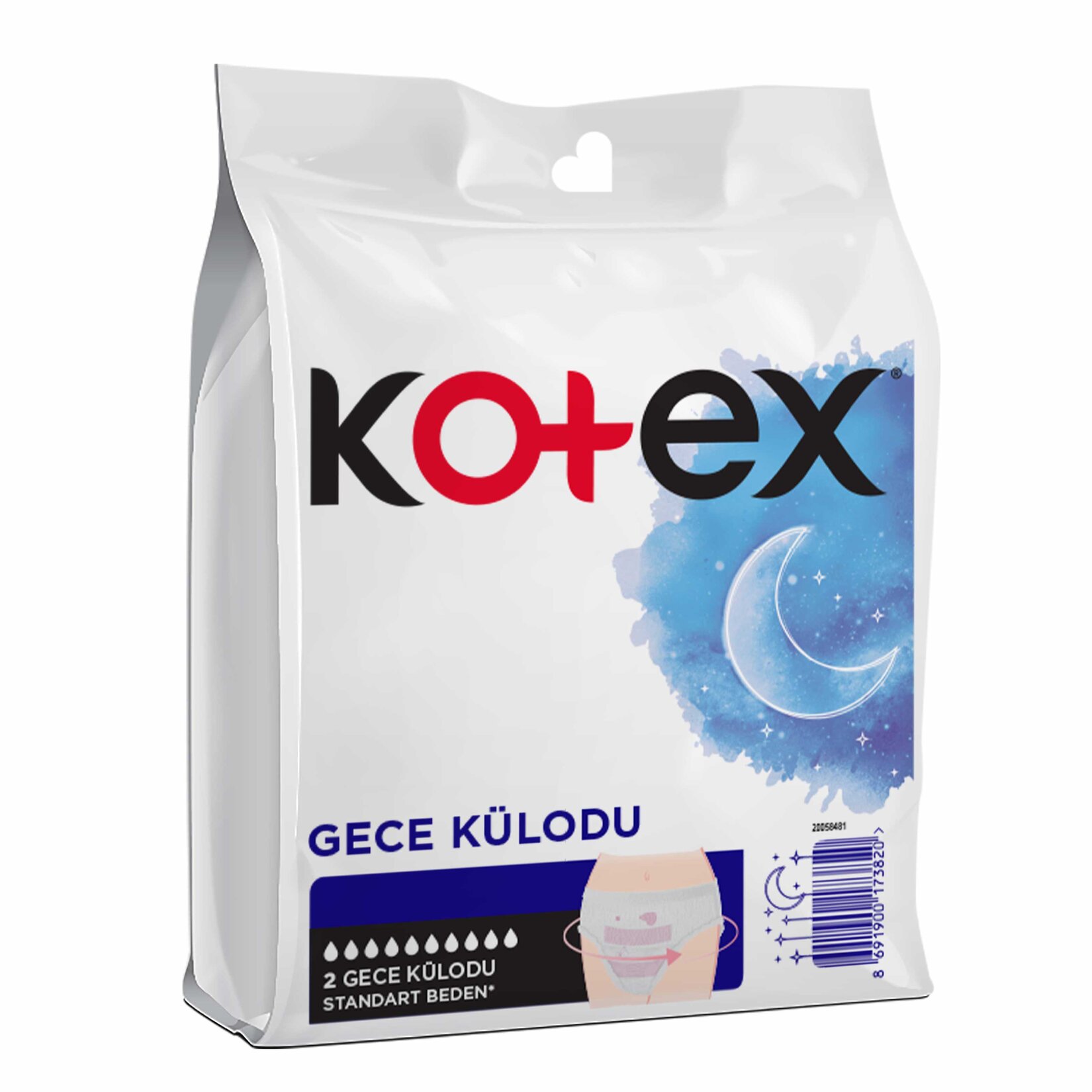 Kotex Regl Gece Külodu 2 Adet 4 Paket