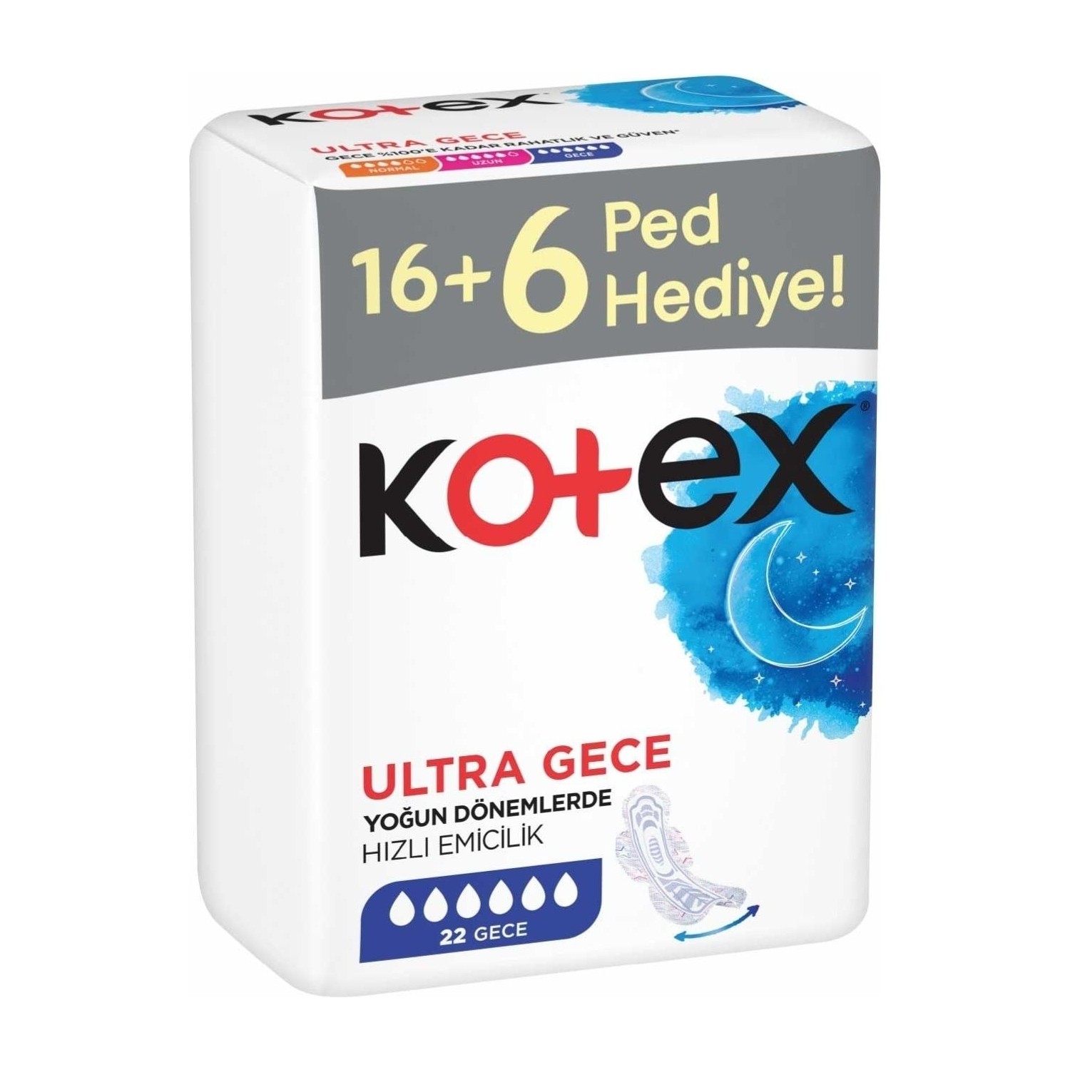 Kotex Ultra Gece Dev Eko Ped 22x2 44 Adet