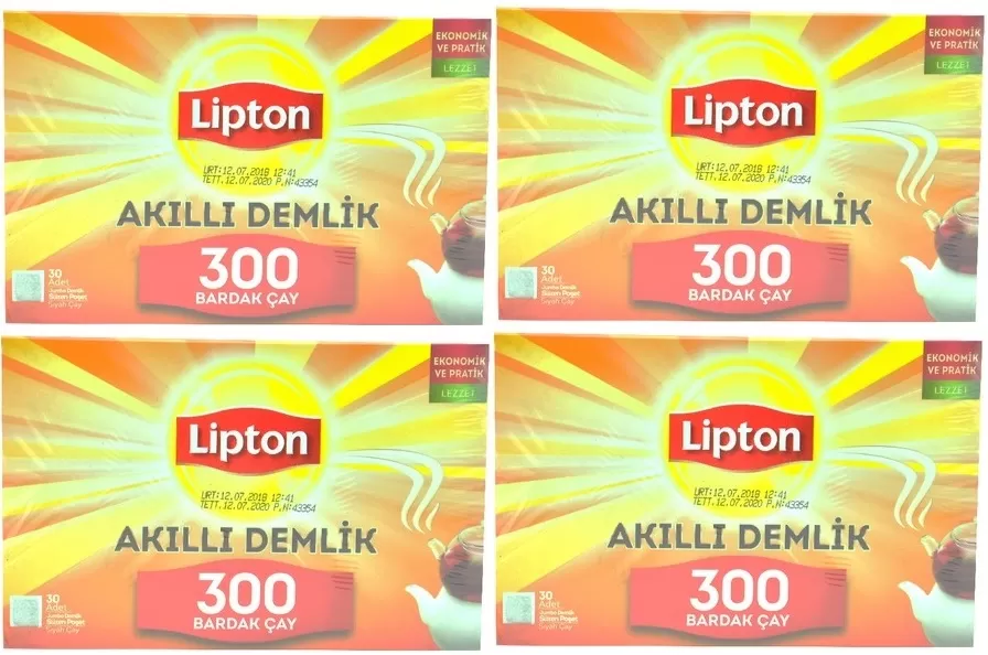 Lipton Akıllı Demlik Süzen Poşet Siyah Çay 30*4=120 Adet 4 Paket