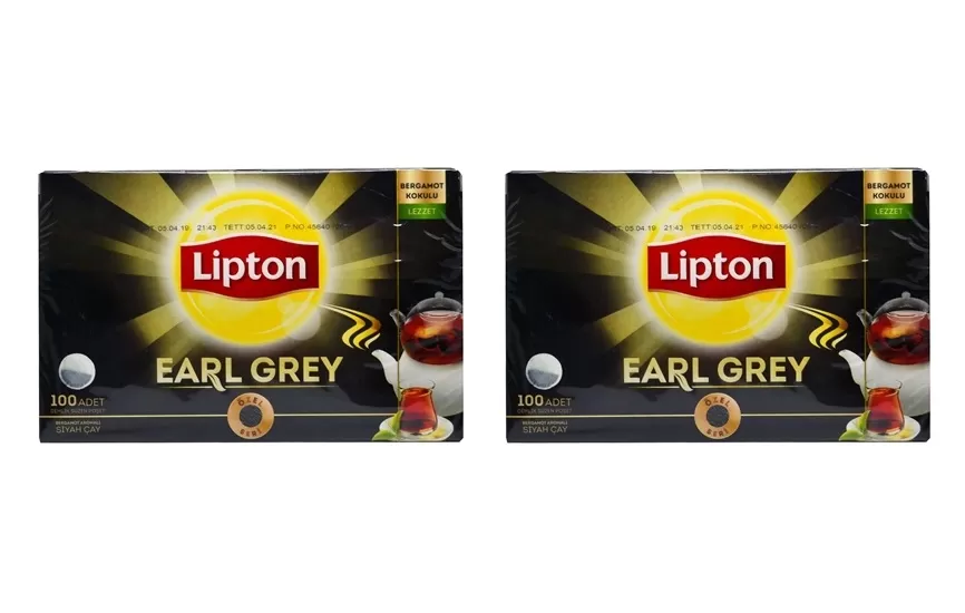 Lipton Earl Grey Bergamot Aromalı Demlik Poşet Çay 100'lü 2 Paket