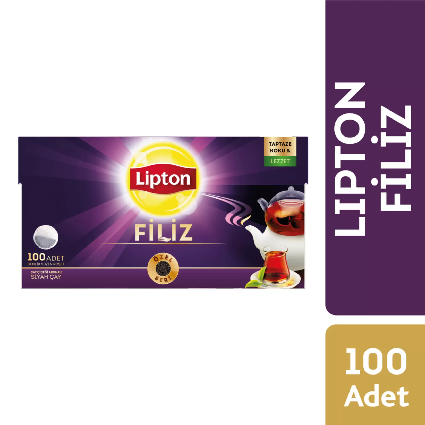 Lipton Filiz Demlik Poşet Çay 100'lü 4 Paket