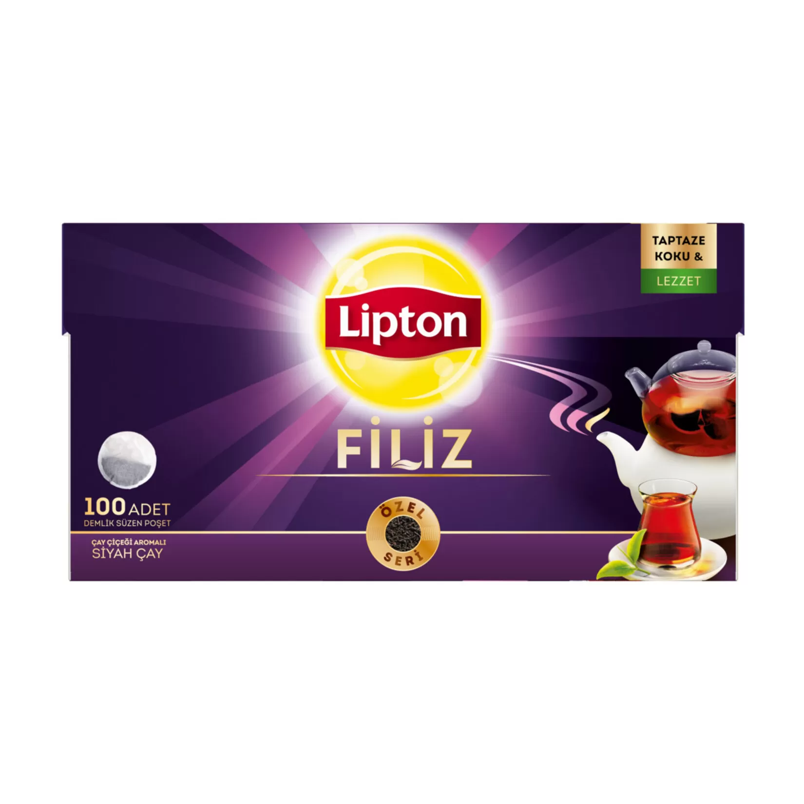 Lipton Filiz Demlik Poşet Çay 100'lü 4 Paket