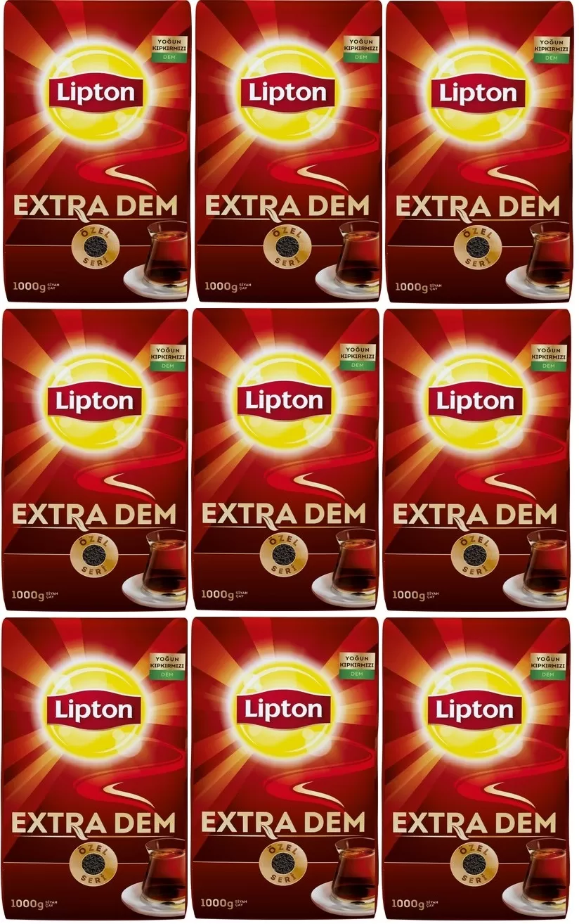 Lipton Yoğun Kıpkırmızı Extra Dem Siyah Çay 9x1 Kg