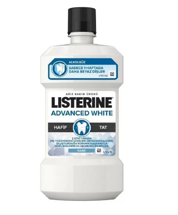 Listerine Advanced White Hafif Tat Ağız Bakım Suyu 1000x2 2000 Ml