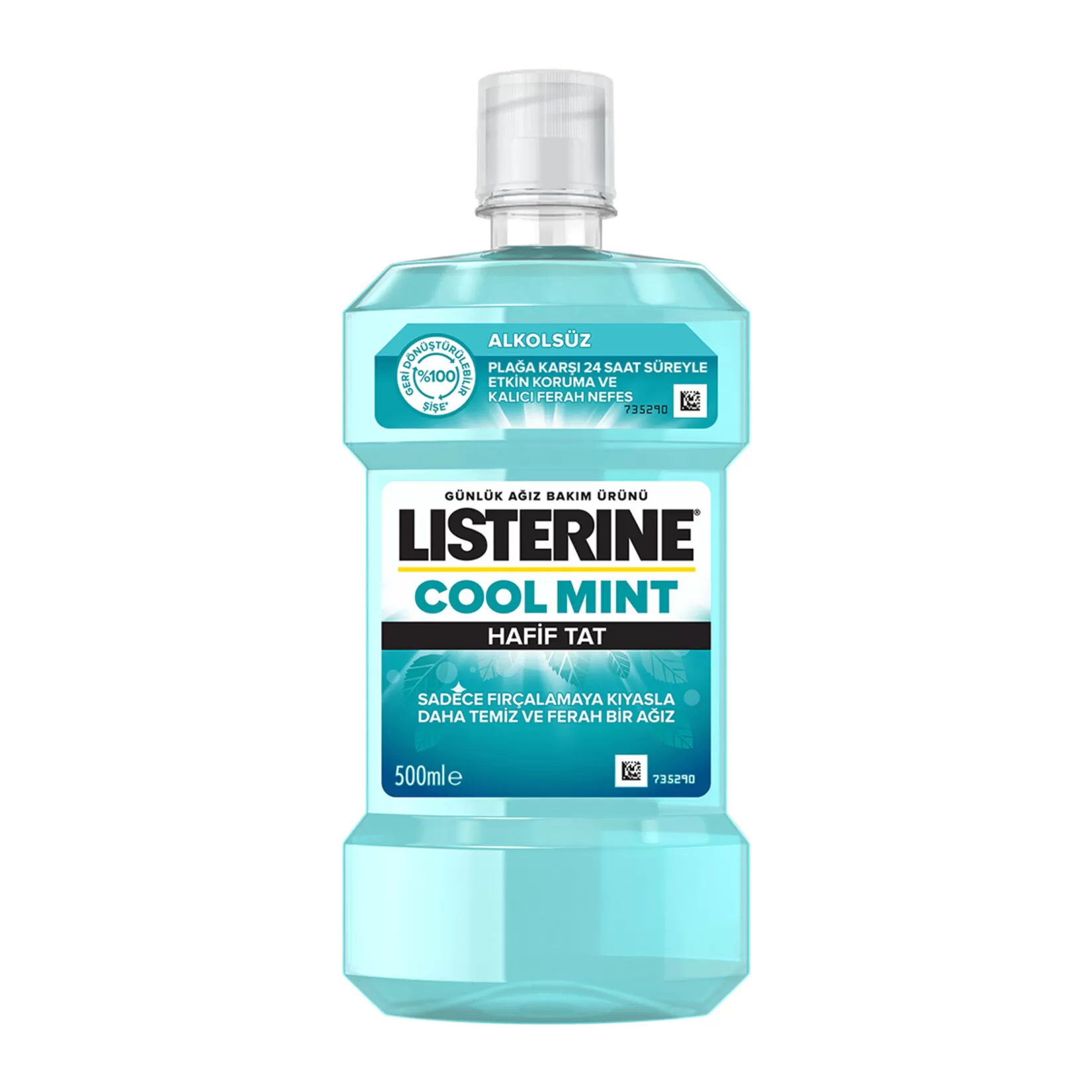 Listerine Cool Mint Hafif Tat Alkolsüz Ağız Bakım Suyu 500x4 2000 Ml