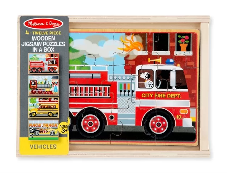 Melissa & Doug Ahşap 12x4 Yapboz Seti - Araçlar