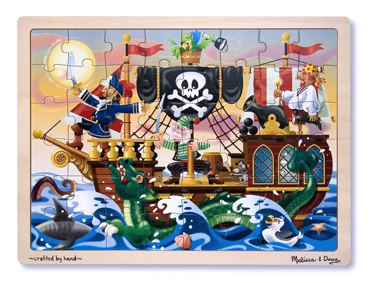 Melissa & Doug Ahşap 48 Parça Yapboz - Korsanlar