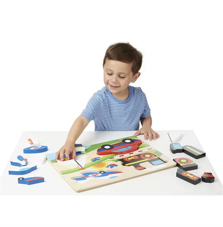 Melissa & Doug Ahşap Tombul Parçalı Yapboz- Araçlar