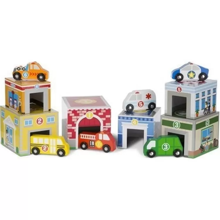 Melissa & Melissa&Doug Diz Oyna Kule - Binalar ve AraçlarDoug Ahşap Mıknatıslı Tahta - Şekiller