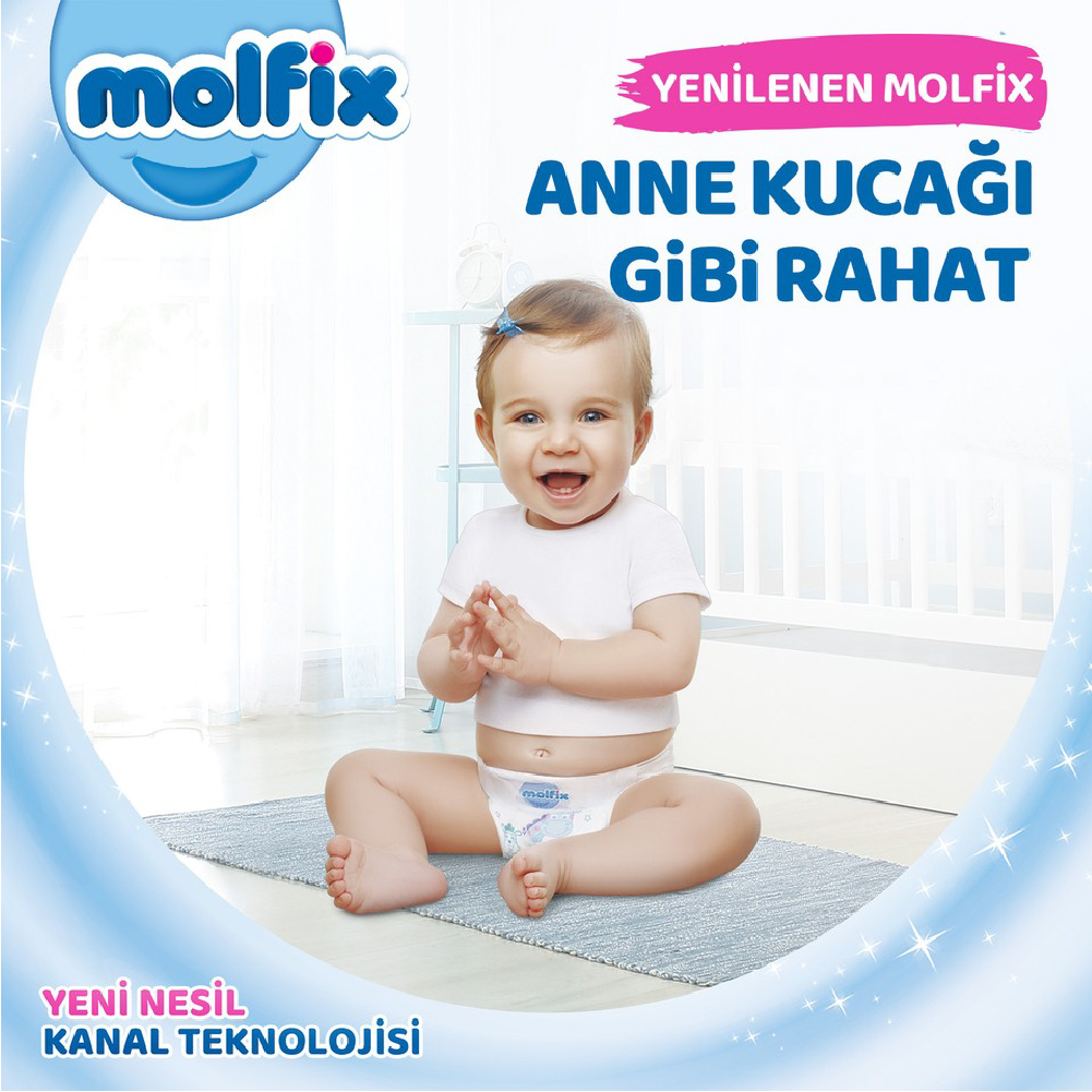 Molfix 3 Beden Bebek Bezi Mega Paket 140x4 560 Adet