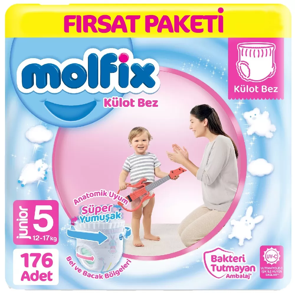 Molfix Külot Bebek Bezi 5 Beden Fırsat Paketi 44*4 176 Adet