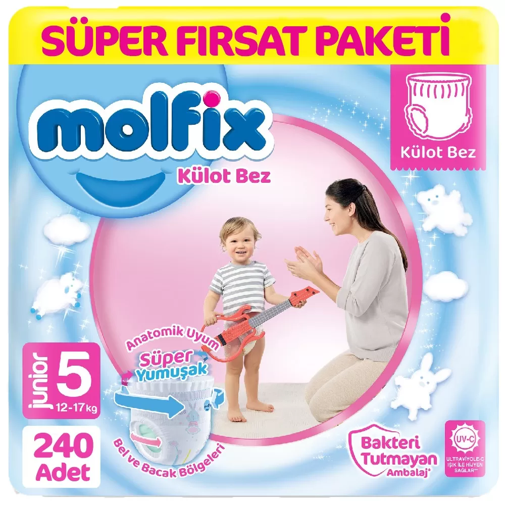 Molfix Külot Bebek Bezi 5 Beden Süper Fırsat Paketi 60x4 240 Adet
