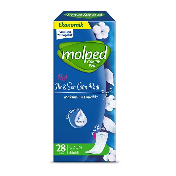 Molped Ekonomik İlk&Son Gün Günlük Ped Uzun 28 Adet