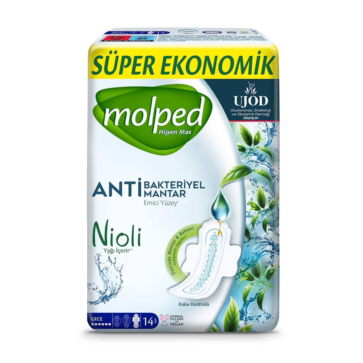 Molped Hijyen Max Gece Ped Süper Ekonomik Paket 14x3 42 Adet
