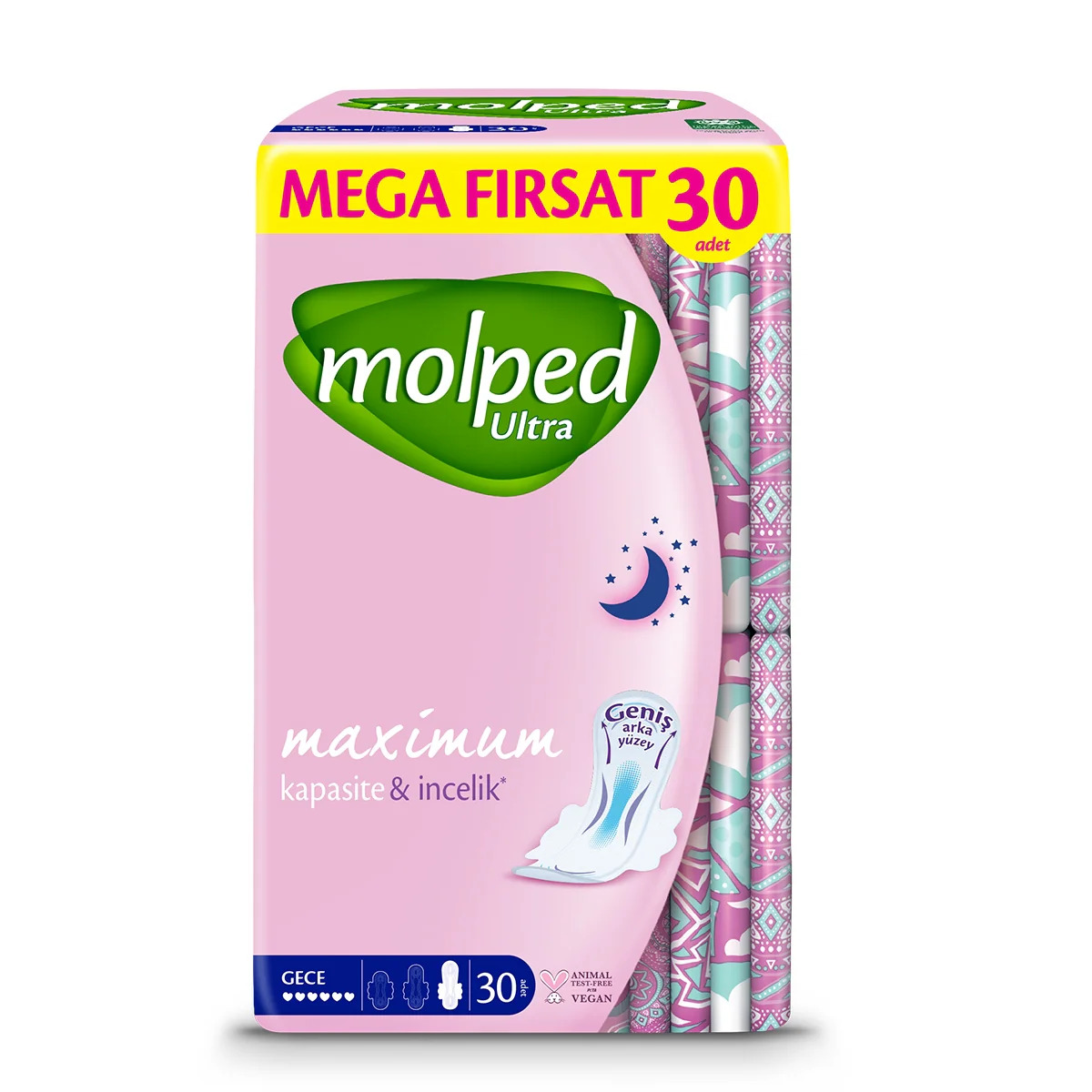Molped Ultra Anatomik Mega Fırsat Ped Gece 30x6 180 Adet