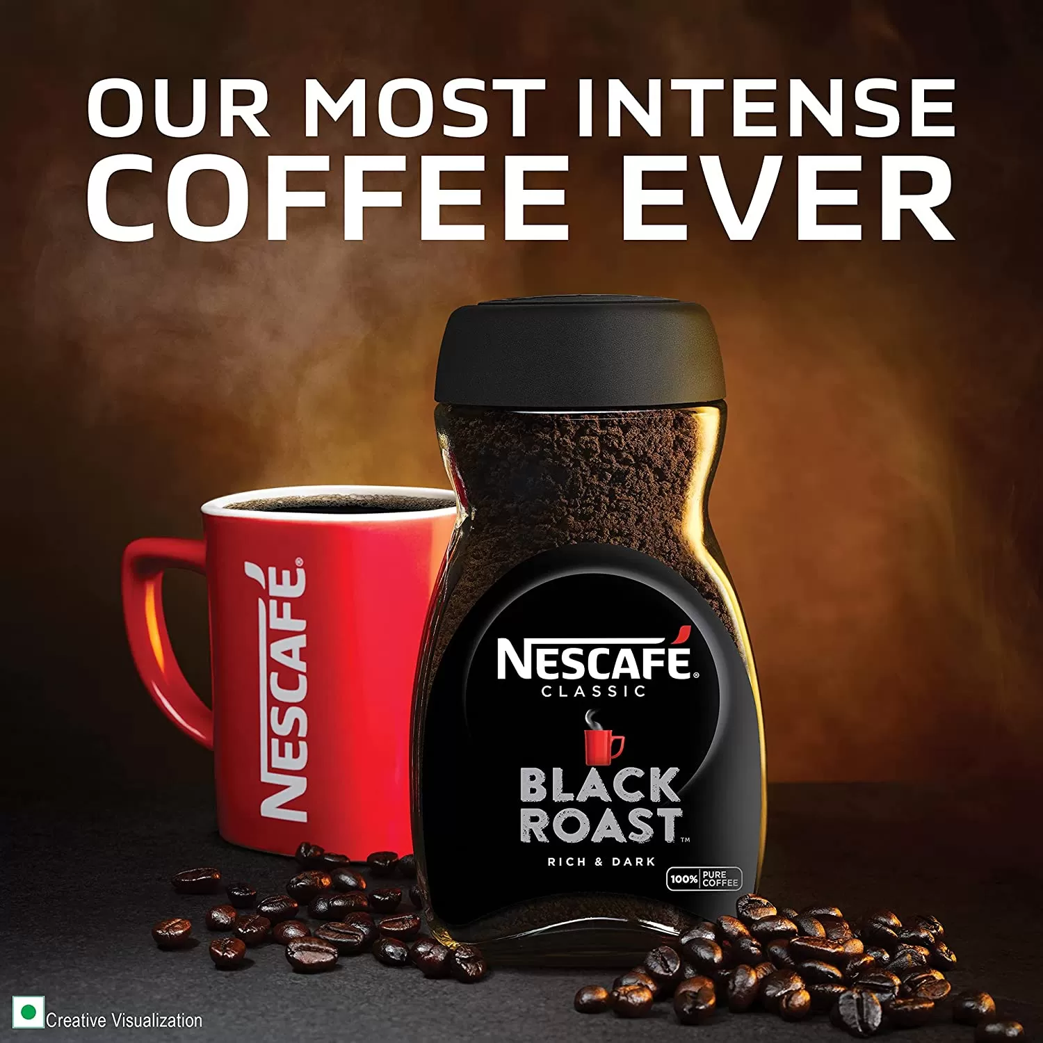 Nescafe Black Roast Soluble Coffee 2x100 gr Kavonoz