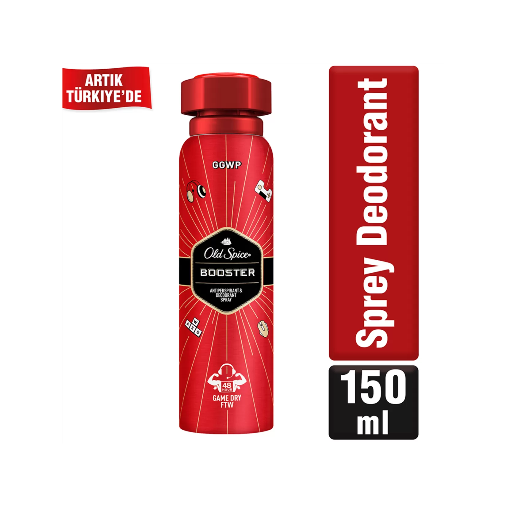 Old Spice Booster Deodorant Sprey 150ml 4 Adet