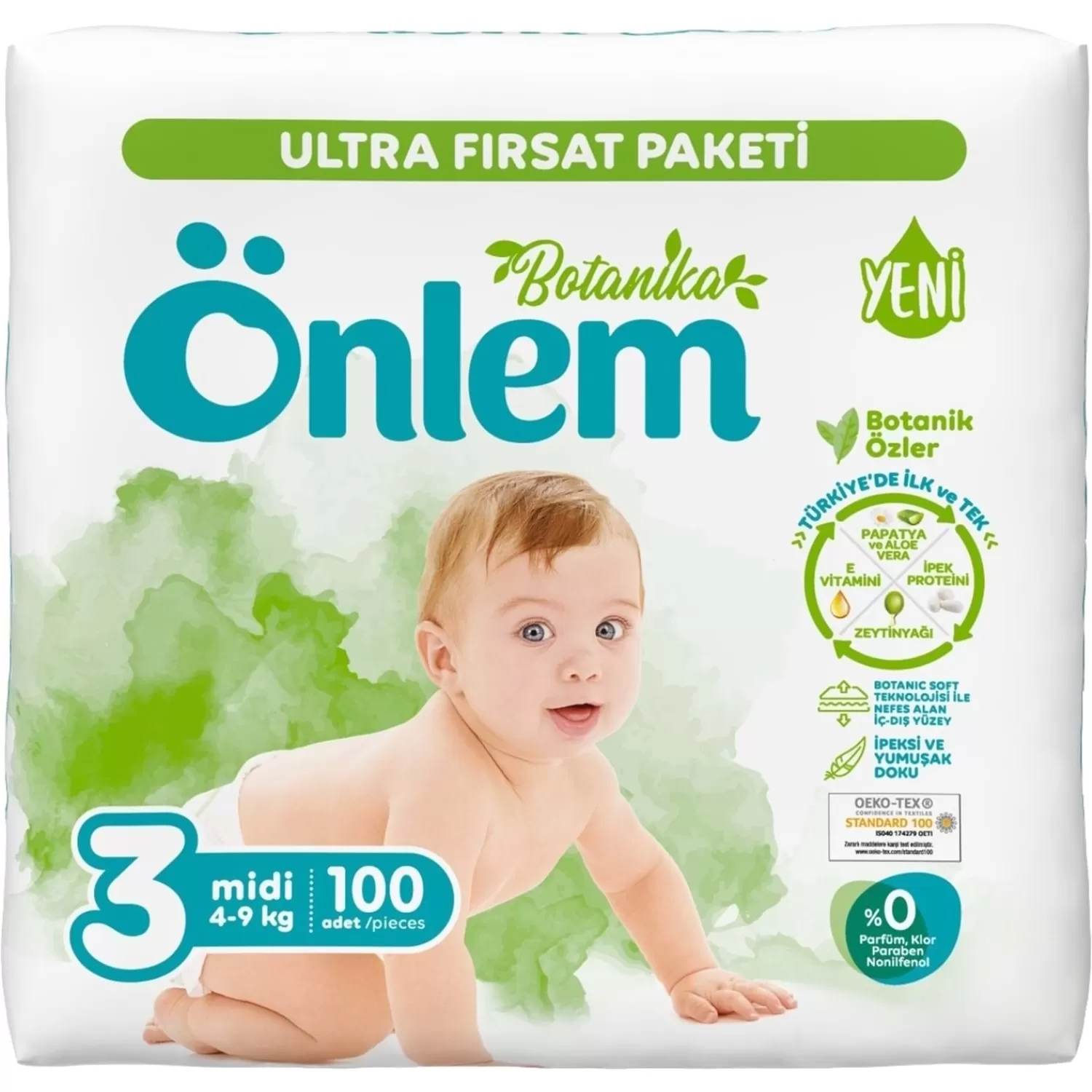 Önlem Botanika Ultra Fırsat Bebek Bezi 3 Beden 100x2 200 Adet