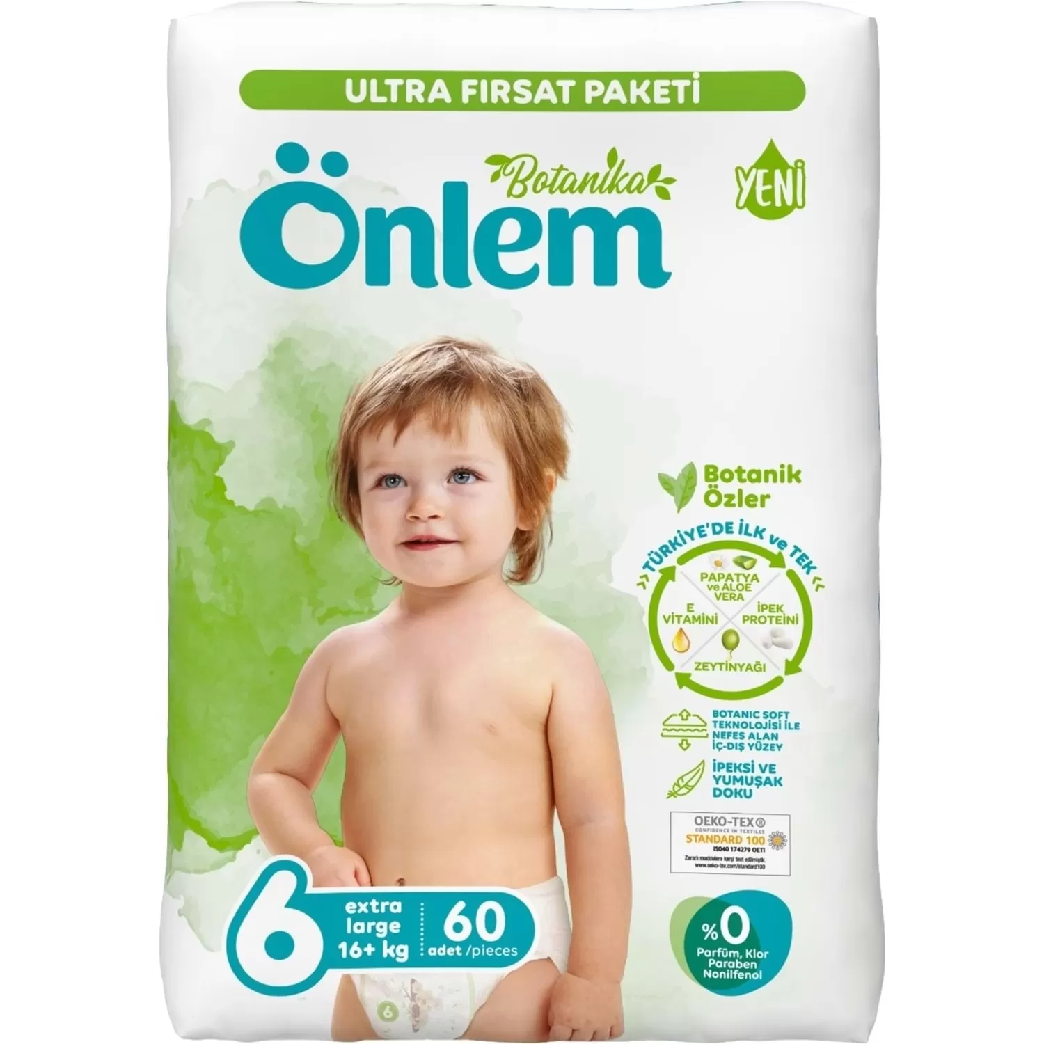 Önlem Botanika Ultra Fırsat Bebek Bezi 6 Beden 60x3 180 Adet