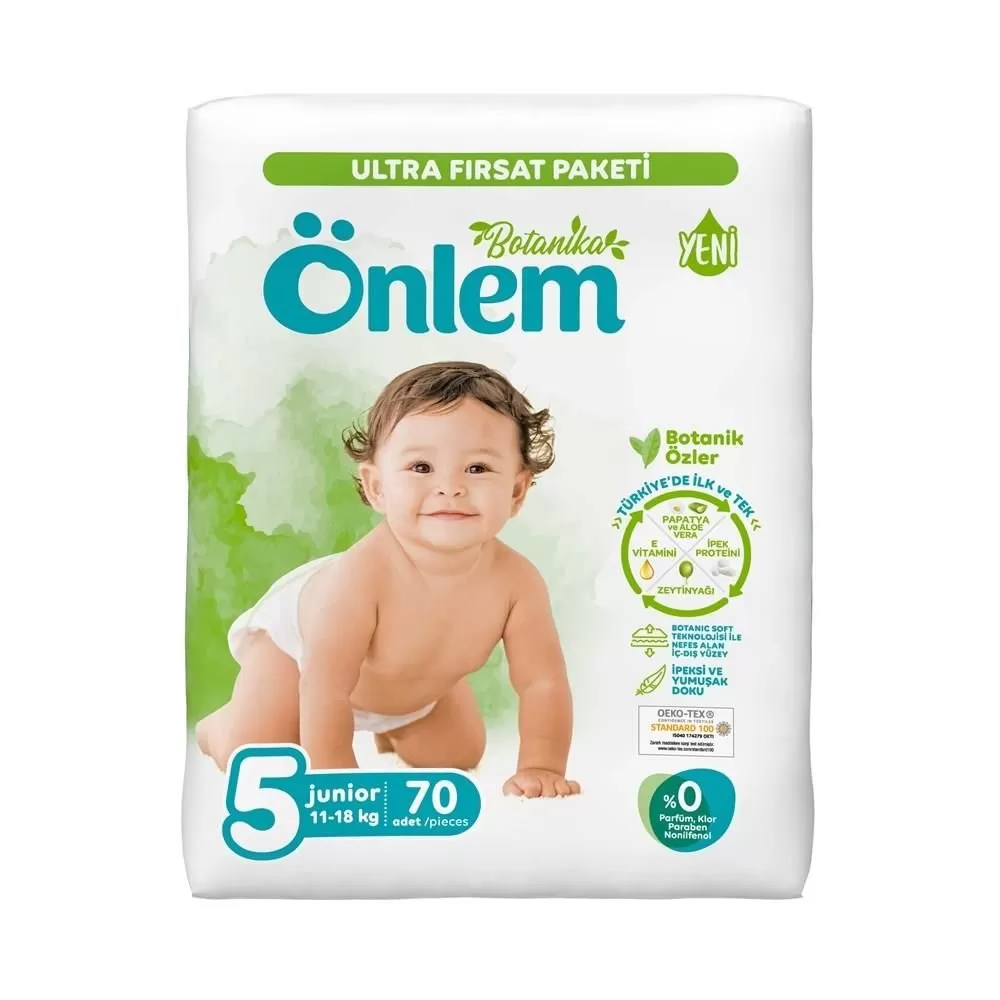 Önlem Botanika Ultra Fırsat Bebek Bezi 5 Beden 70x3 210 Adet
