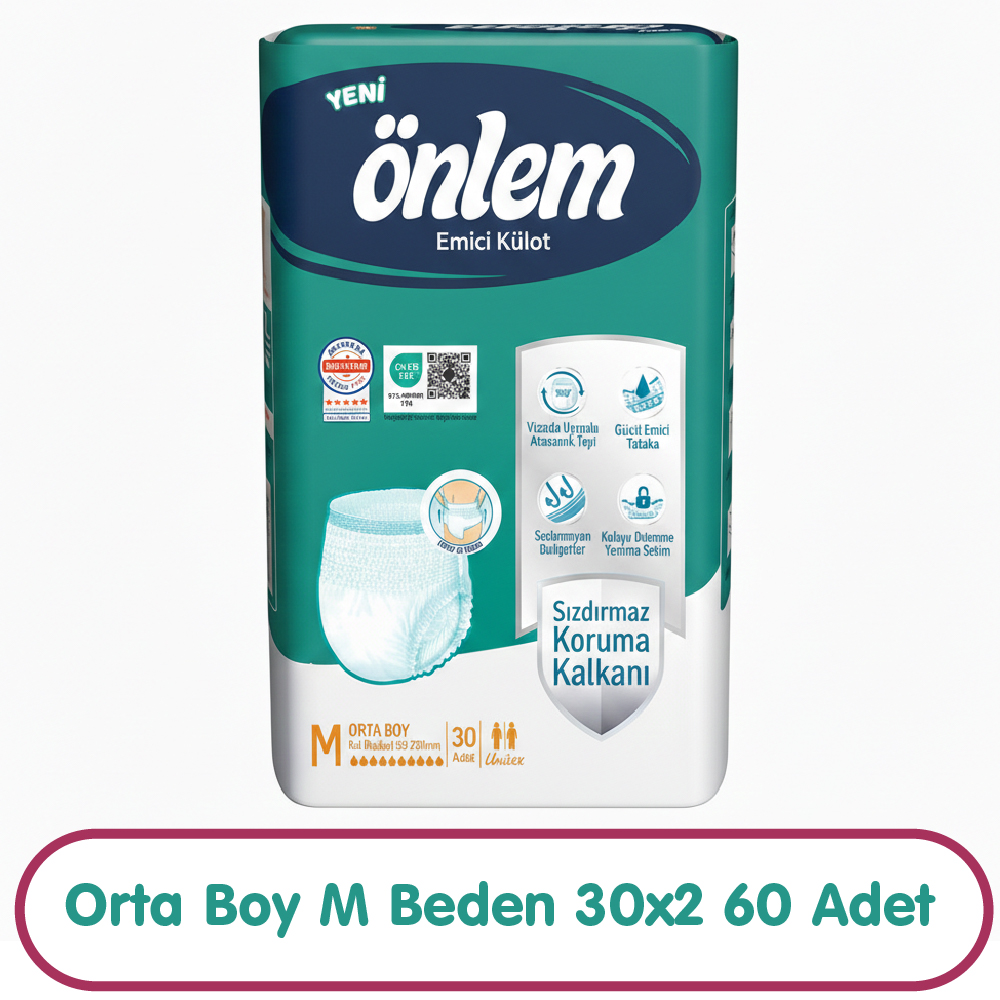 Önlem Emici Külot M Beden 30x2 60 Adet