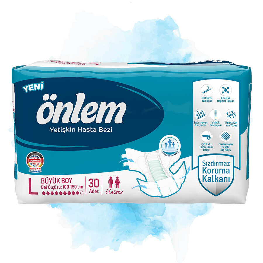 Önlem L Beden Yetişkin Hasta Bezi 30x4 120 Adet