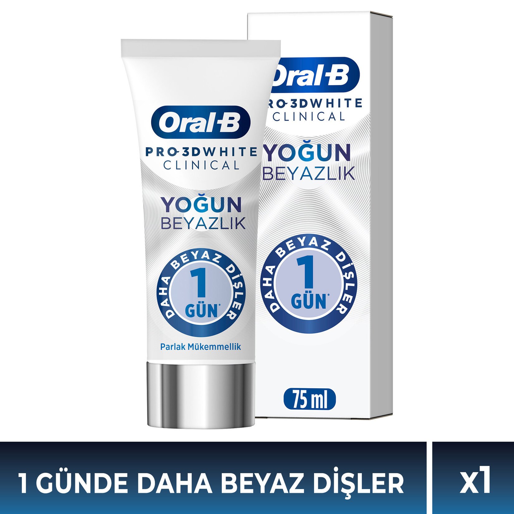 Oral-B Pro 3D White Clinical Yoğun Beyazlık Diş Macunu 75 ml 4 Adet