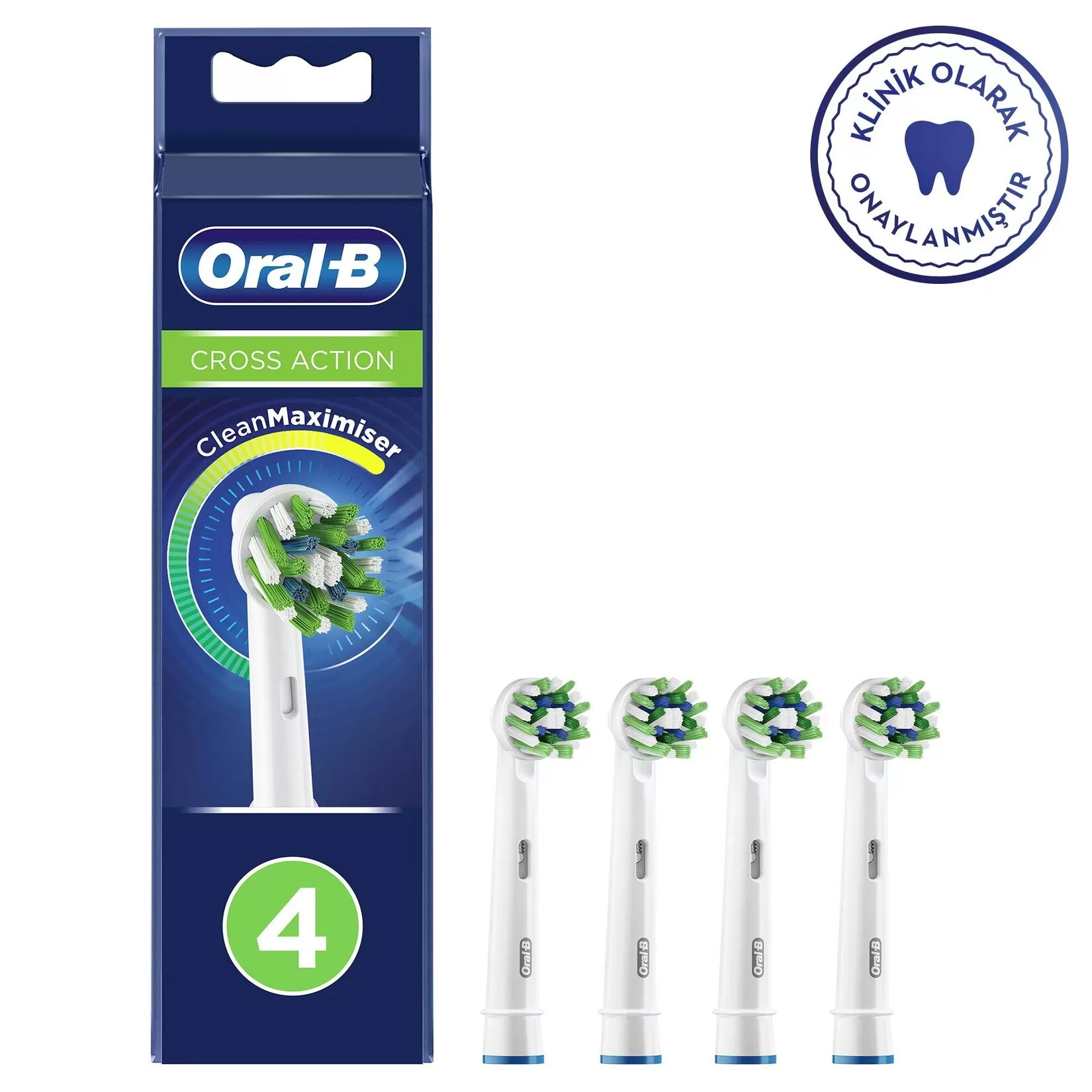 Oral-B Şarjlı Diş Fırçası Yedek Başlık Cross Action 4'lü