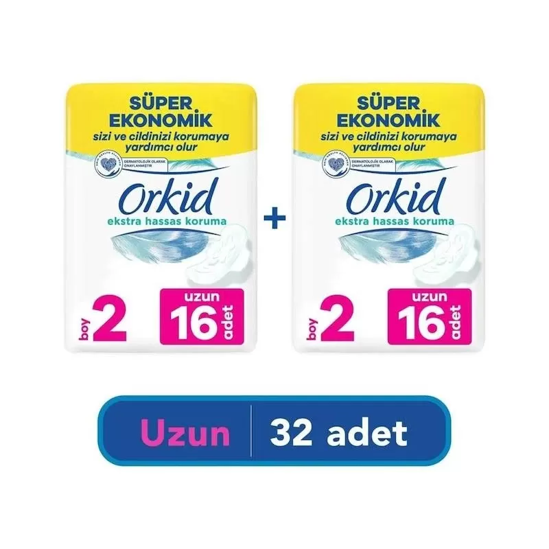 Orkid Ekstra Hassas Koruma Ped Uzun 32x6 192 Adet