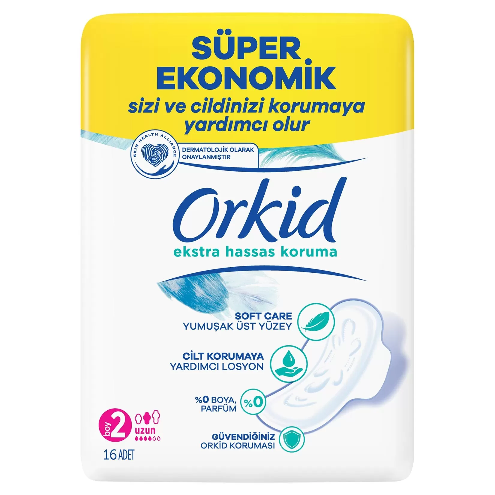 Orkid Ekstra Hassas Koruma Ped Uzun 32x6 192 Adet