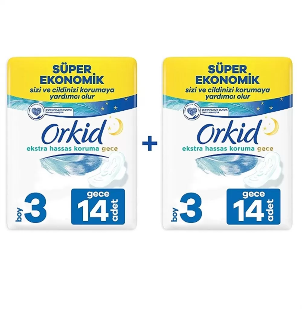 Orkid Ekstra Hassas Koruma Ped Gece 28x3 84 Adet