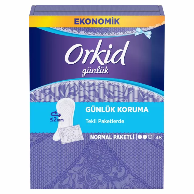 Orkid Günlük Ped Trio Normal Tekli Ekonomik Paket 48 Adet