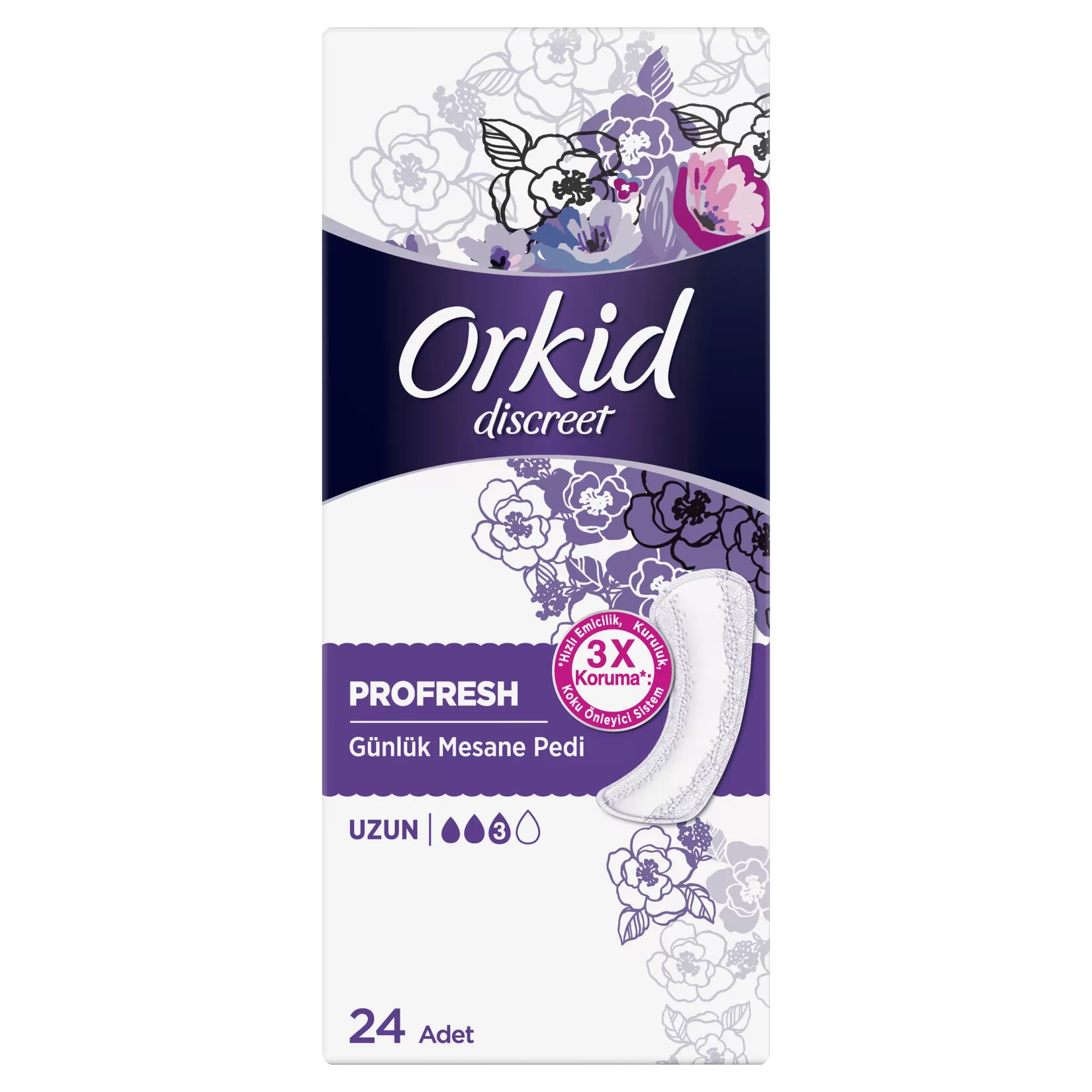 Orkid Mesane Pedi Uzun 24x3 72 Adet