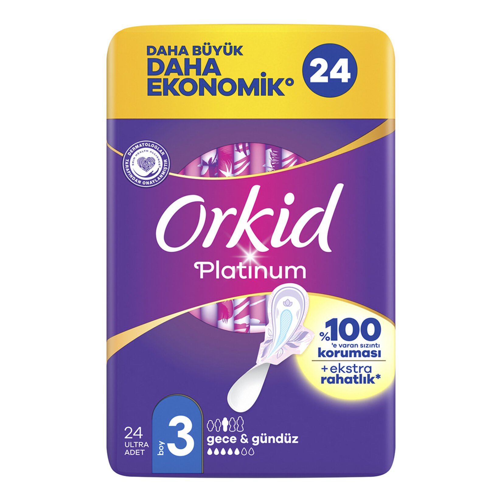 Orkid Platinum Gece Ped 24x4 96 Adet