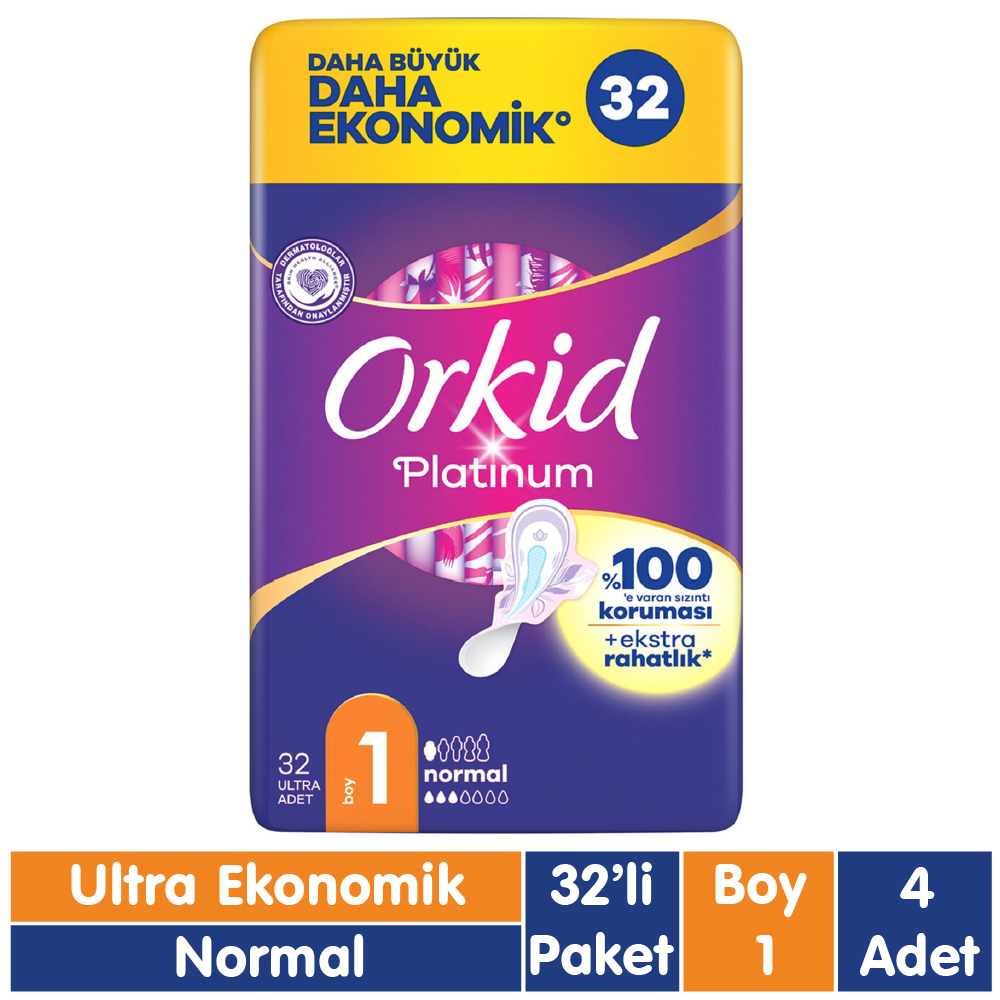 Orkid Platinum Normal Ped 32x4 128 Adet