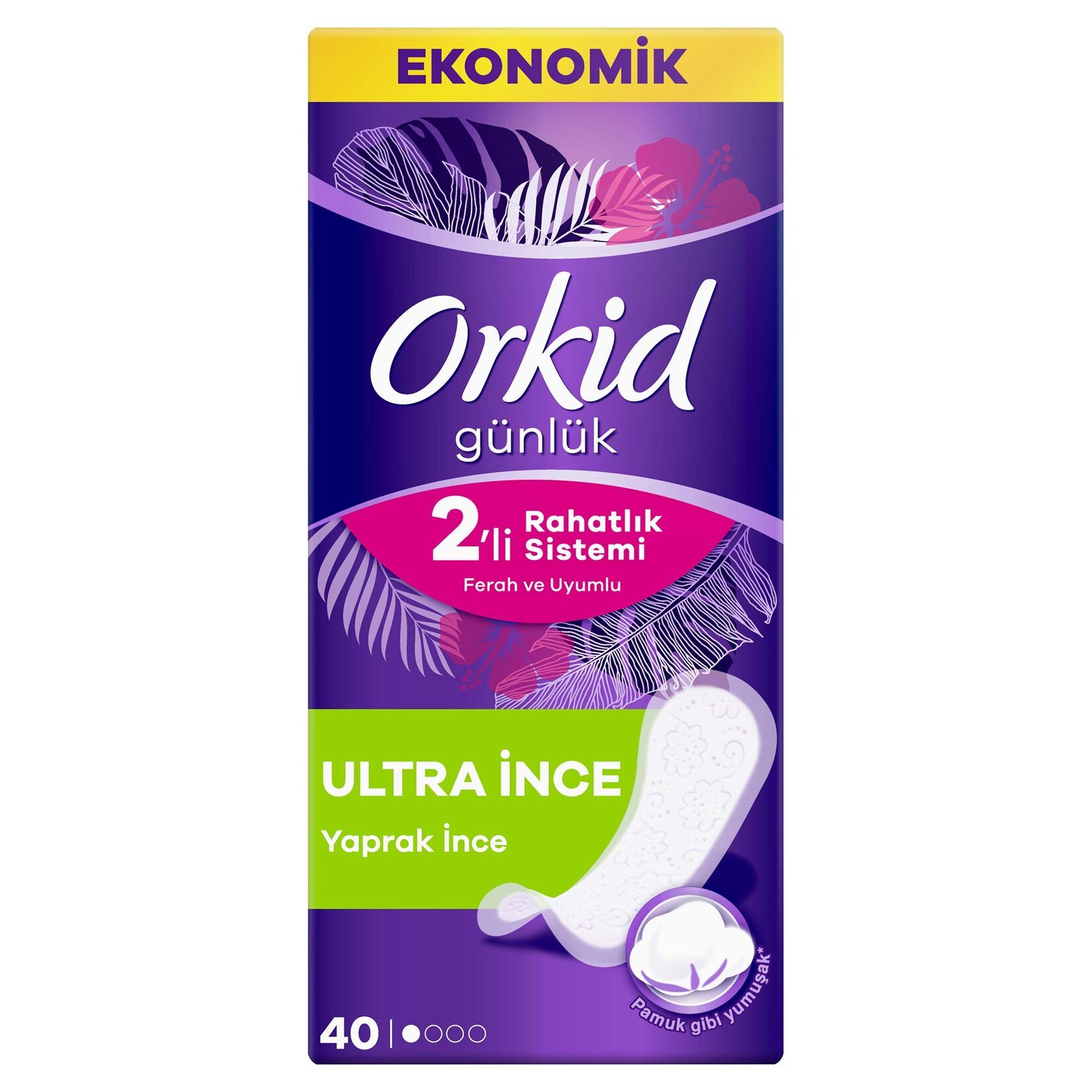 Orkid Ultra İnce Yaprak Günlük Ped 40x2 80 Adet
