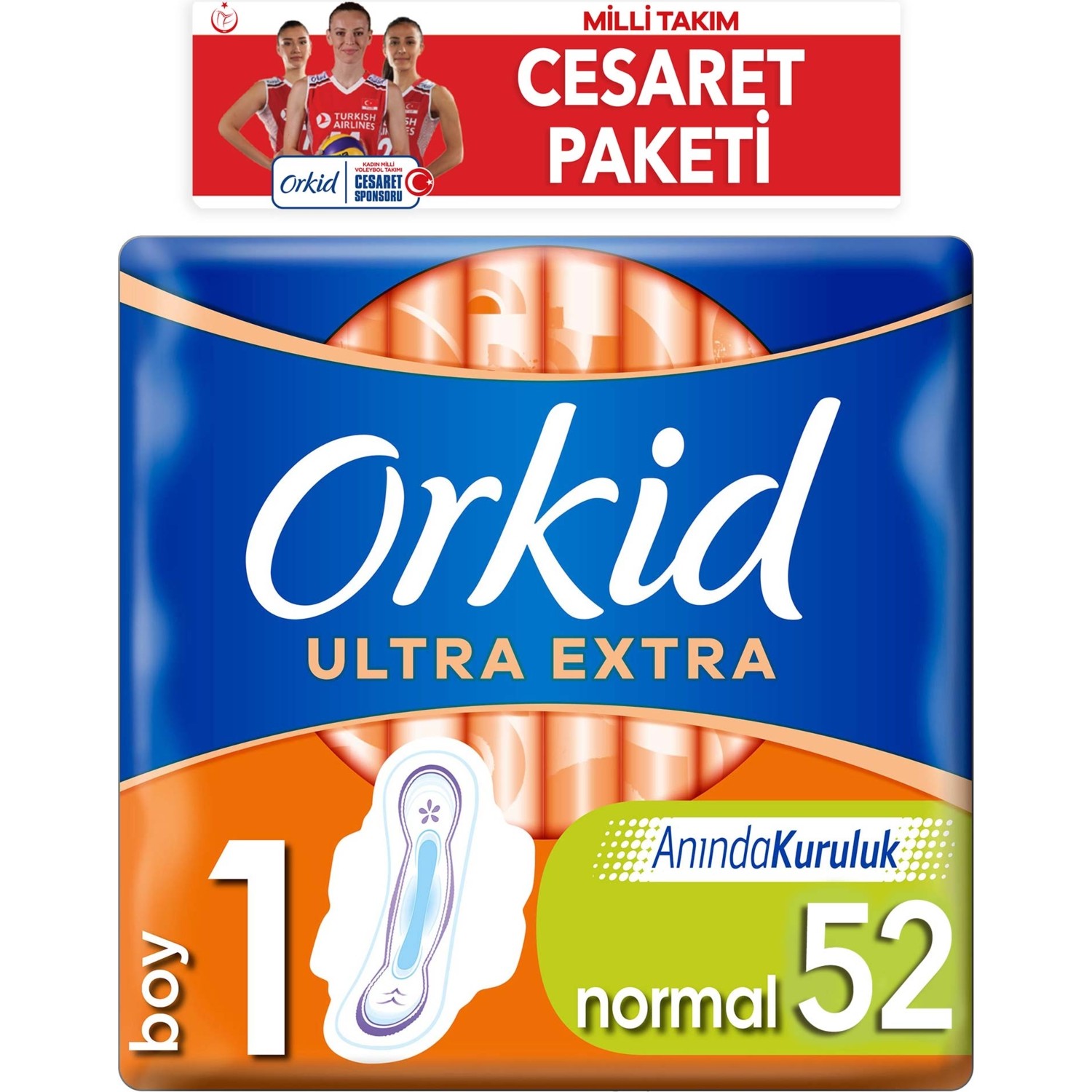 Orkid Ultra Extra Cesaret Paketi Normal Ped 52 Adet