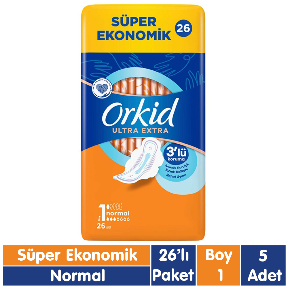 Orkid Ultra Extra Ped Normal 26x5 130 Adet